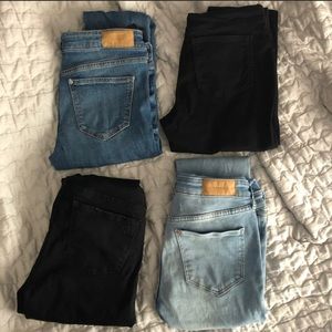 4 pairs of maternity jeans